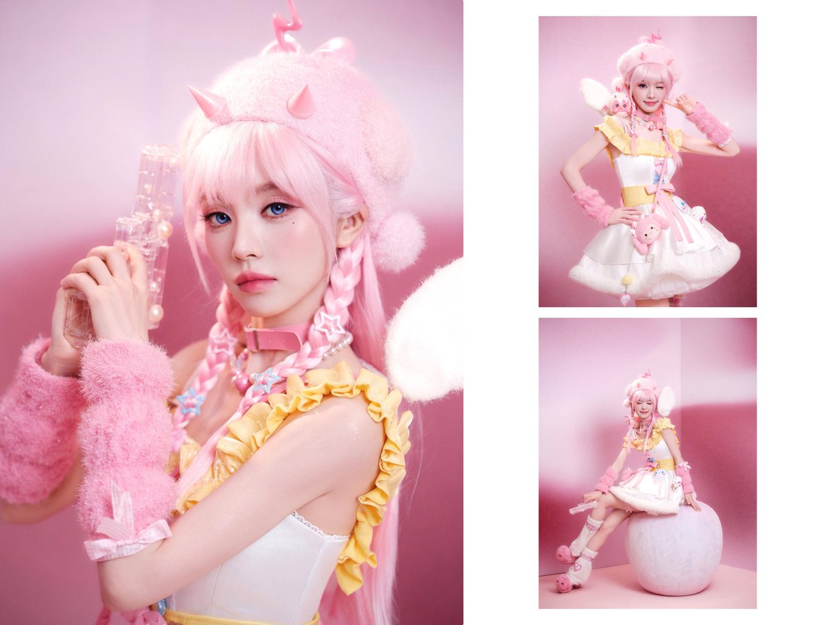 xiweint's tweet photo. More Tian Bao photos are here! Captured through the photographer's lens, I got to reveal a few more sides of Tian Bao. From the dreamy pink styling and playful expressions to all that vibrant energy. 🍬 A little extra sweetness, just for you! https://t.co/mmVRSzRbys