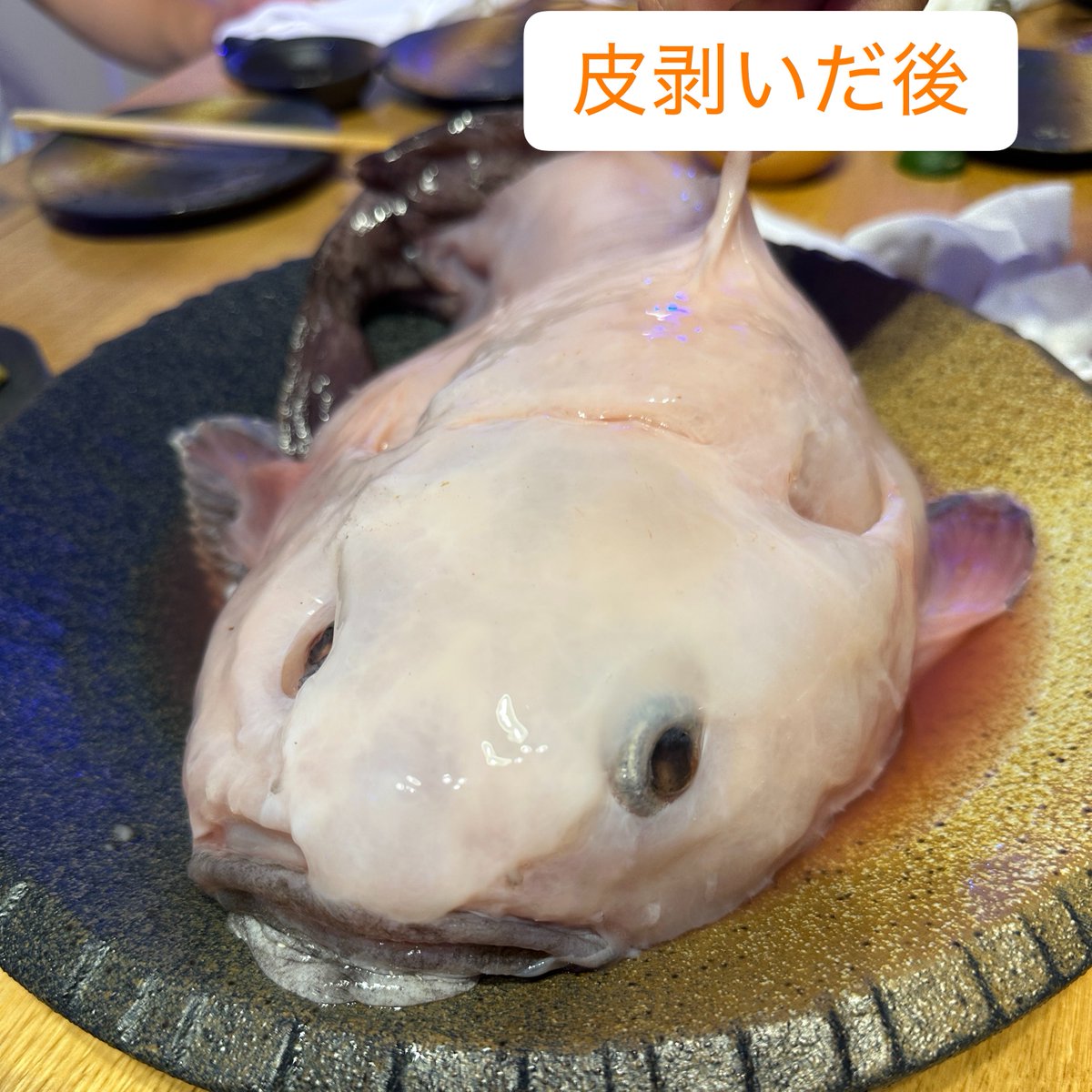 MLavca's tweet photo. ニュウドウカジカの皮剥いだらあの有名な姿になった！！ https://t.co/vDm7wBoGmi