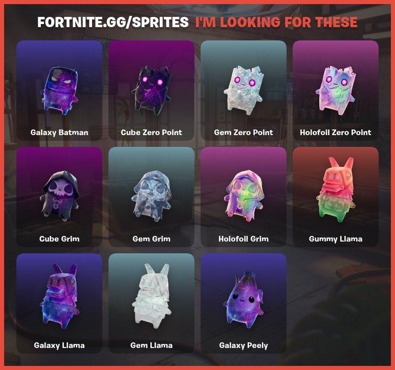 SpaykyGaribay's tweet photo. @pablosn_12 @InfoFortniteES Tengo los de la izquierda, y me faltan los de la derecha 😅 te ayudo en algo bro https://t.co/8KkKX9leNM