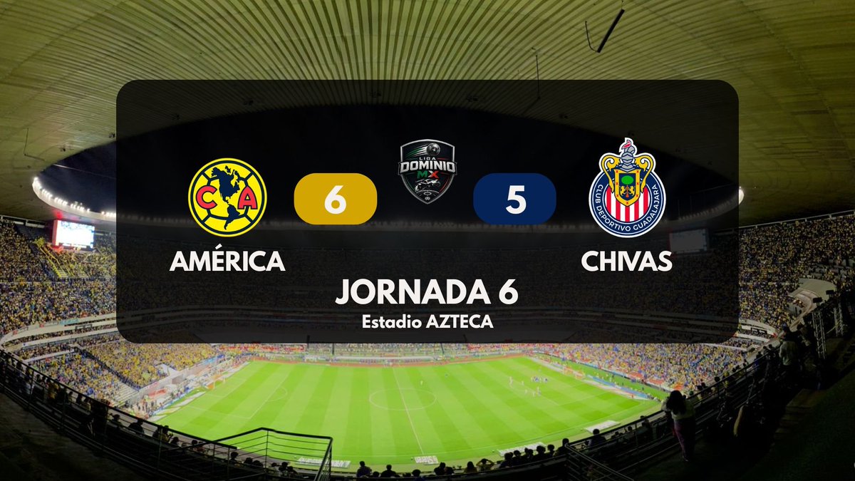 Pedroglez_08's tweet photo. ¡EL CLÁSICO NACIONAL SE QUEDA EN COAPA! 🦅🔥⚽
En un partido HISTÓRICO y de infarto, América vence 6-5 a Chivas en la Jornada 6 de la LigaDominioMX.
📲 Súmate al Discord: https://t.co/URyas3DaG2
🟣 Directos: https://t.co/kZsSb3voyI
#RocketLeague #EsportsMX #LigaDominioMX https://t.co/88WjEQa504