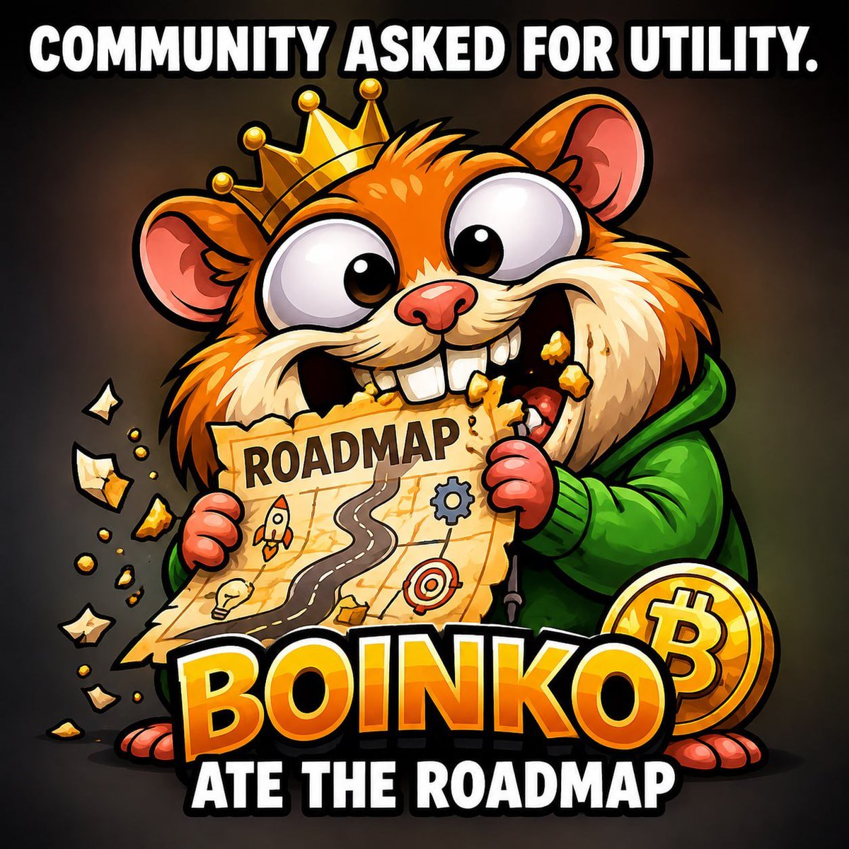 denis4itka's tweet photo. Community asked for utility.

BOINKO ate the roadmap.

#Memecoin #Crypto #Solana https://t.co/eOigAqQ6RZ