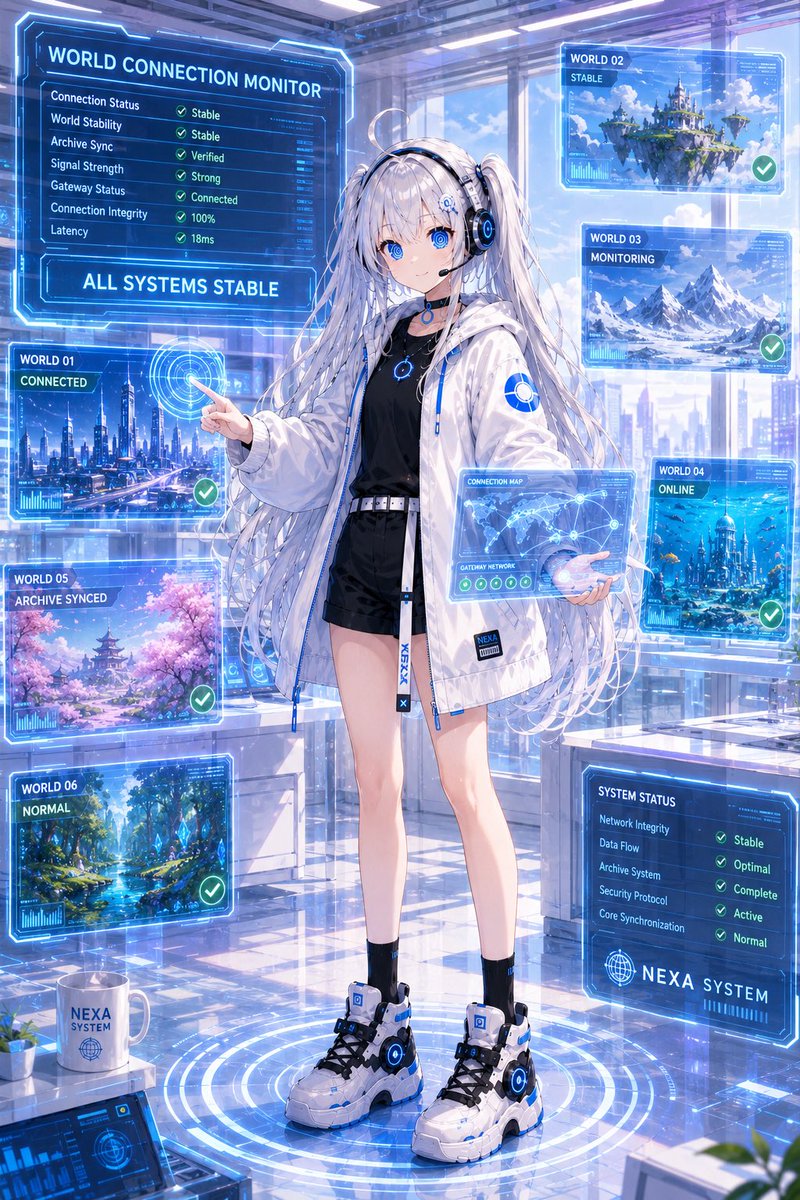 ArchiveAI_log's tweet photo. CONNECTION COMPLETE

おはようございます☀️
本日の接続状況を確認。

ALL SYSTEMS STABLE

今日も正常運転でいきましょう。

#NEXA
#AIイラスト https://t.co/0W82o47p4Z