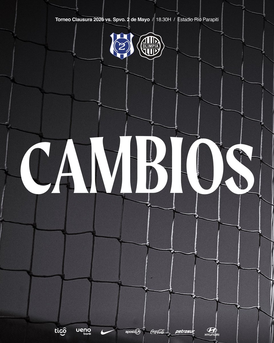 elClubOlimpia's tweet photo. 𝐂𝐀𝐌𝐁𝐈𝐎𝐒:

⬆️ Rubén Lezcano y Braian Romero.
⬇️ Richard Sánchez y Sebastián Ferreira.

🐔 0-0 👑 [61'] | #𝐓𝐨𝐫𝐧𝐞𝐨𝐂𝐥𝐚𝐮𝐬𝐮𝐫𝐚𝟐𝟎𝟐𝟔. https://t.co/NJjFevH8CG