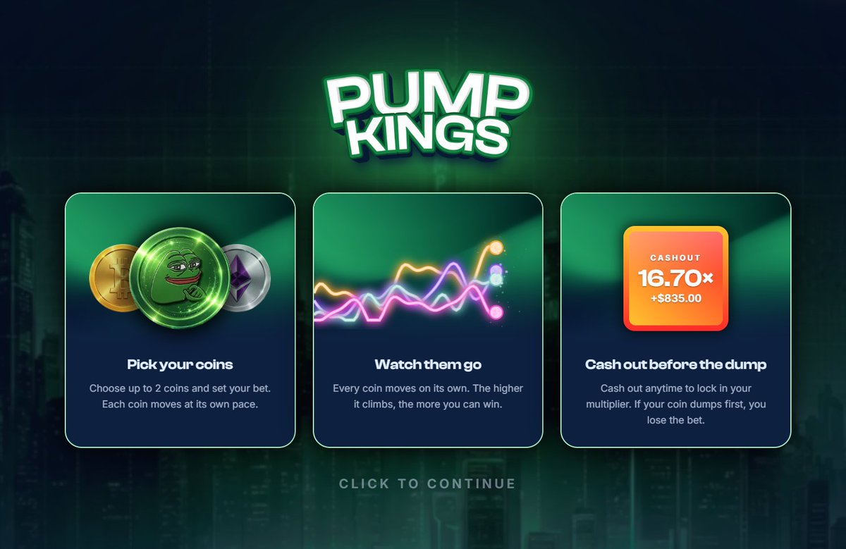pumpkingsdotcom's tweet photo. $PMKS

1/2 

PumpKings is a live multiplayer crash game where the numbers are completely random — and completely verifiable.

No connection to real crypto prices.

No hidden charts.

Just pure, fair chaos.

https://t.co/JqOs2W2DWl https://t.co/DHhIjRq2oS