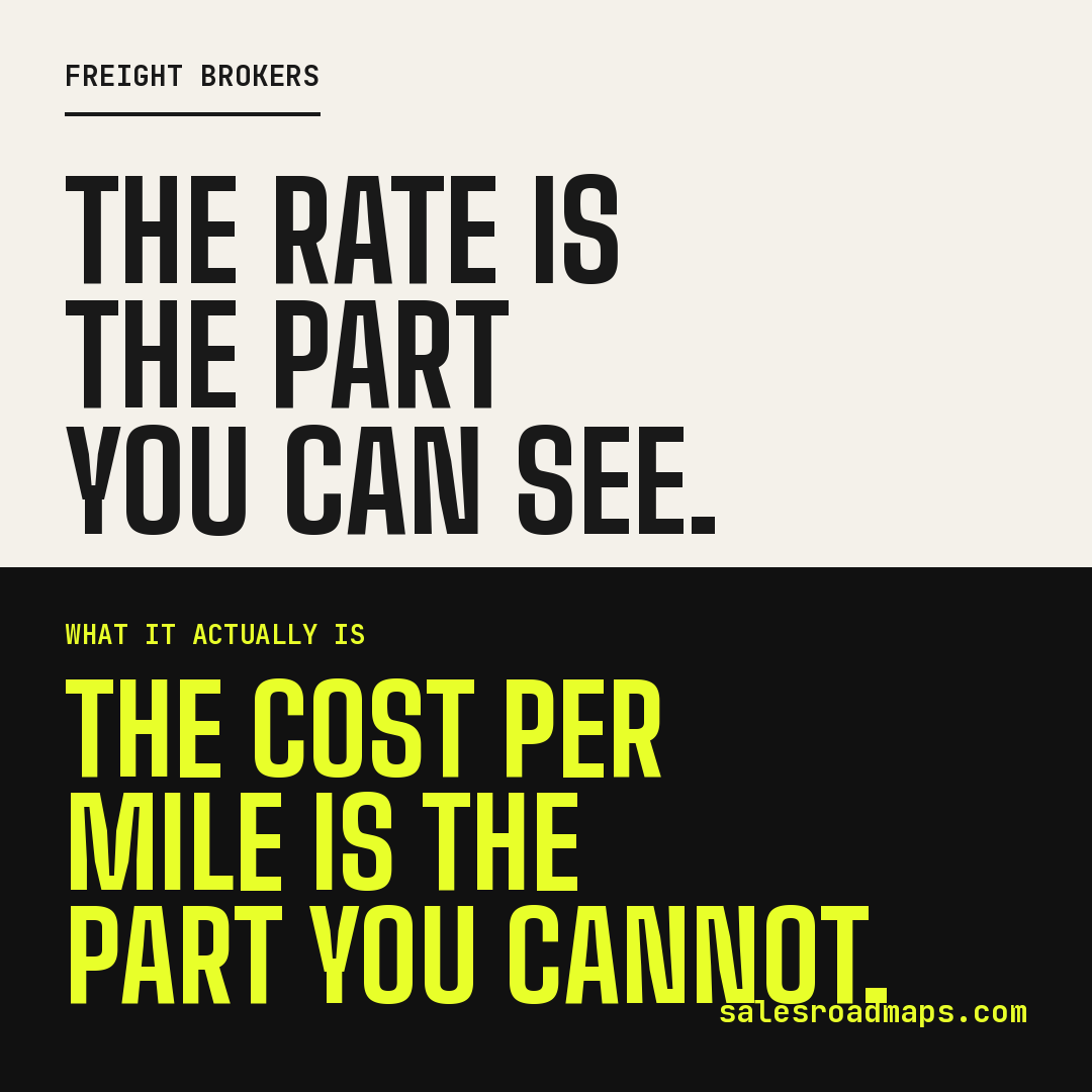 FractionalExecs's tweet photo. Freight brokerage software shows the rate. It does not show the cost per mile on that lane, which is the number that decides whether the load was worth taking. The visible half is the half that misleads.
https://t.co/gb5H2AvFnZ
#trucking #freight #SRM #VWCG #WCG https://t.co/AfoO8hZ64B