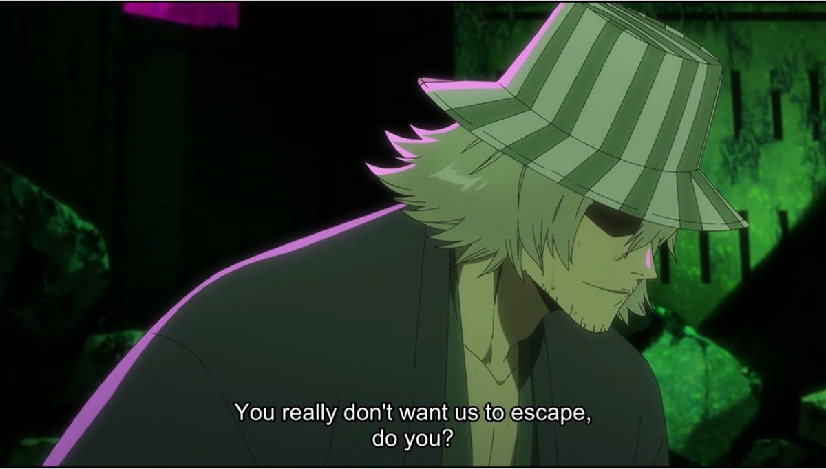 IchigoTaicho9's tweet photo. When Kisuke asked Askin, “Are you really hell-bent on preventing our escape?” Askin responded, “Are you seriously asking? We’re enemies.”

Then, at the end of the battle, Kisuke throws the same thing back at him in a different format: “Are you seriously asking? This is a war, of course I’m going to prepare.”

At the end of their fight, with Askin lying on the ground, he didn’t like that Kisuke had alluded, through his silence, to the fact that he already had a plan to escape Askin’s fortress. That silence essentially told Askin that Kisuke had already prepared for this outcome, meaning Kisuke had beaten him at his own game of absolutes.

Askin had told Kisuke with absolute certainty that no one could escape from his fortress, only for Kisuke to beat him in the very thing he had been absolute about, as Kisuke had already planned an escape route. The one outcome Askin had treated as an absolute was exactly the outcome Kisuke had already prepared to overcome.

So when Askin, lying defeated on the ground, spoke about the situation being “lethal,” it didn’t sit right with him. Askin had spoken with absolute certainty that no one would escape, yet he had been beaten in that very absolute. In Askin’s own eyes, he saw himself as having not earned the right to call this “lethal,” because calling something lethal would mean that the absolute he had established was truly fatal.

And that was precisely where Askin had failed, because Kisuke had already planned his escape.