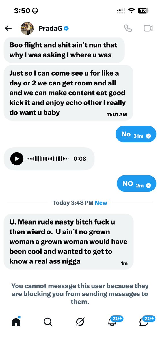 lofonesyi's tweet photo. Lmao how u gonna call me rude and nasty when I have no interest in you lol ok…🤷‍♀️😂 https://t.co/D10KebCjqD