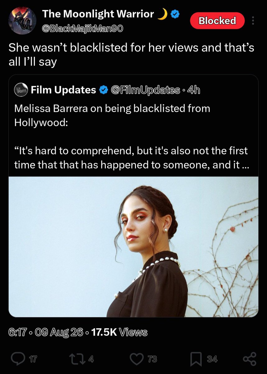 OoXLR8oO's tweet photo. Just wanted to say Gal Gadot stans have zero business speaking on Melissa Barrera. Ever. https://t.co/4TnoJfiMJn