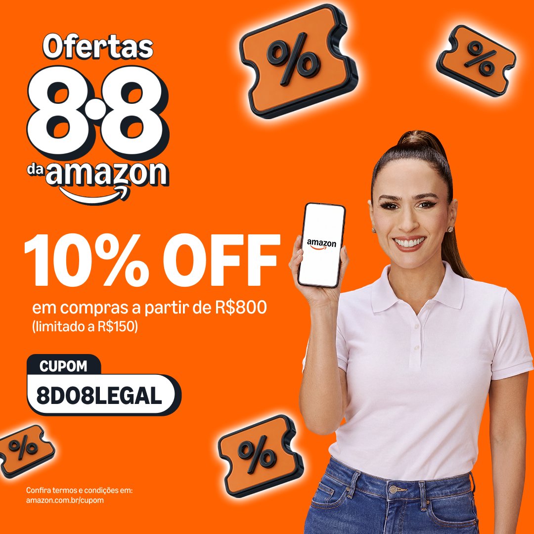amazonbrasil's tweet photo. Esse cupom é perfeito pra você 🧡

🎟️Use 8DO8LEGAL e aproveite 10% off em compras a partir de R$800 (limitado a R$150).

👉 Confira as Ofertas 8.8 da Amazon https://t.co/uaYrsuA41x

#TemNaAmazon #AmazonBrasil #Ofertas8Do8DaAmazon https://t.co/qCb0uZmQ6E