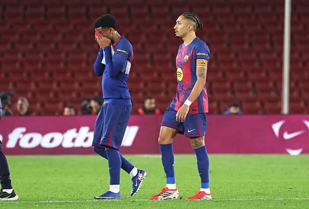 BouafifNour's tweet photo. The same fanbase who crucified Raphinha for running too much in a friendly and getting himself injured are now the ones blaming Balde for not making a full sprint in a friendly. https://t.co/28QsqKKvzs