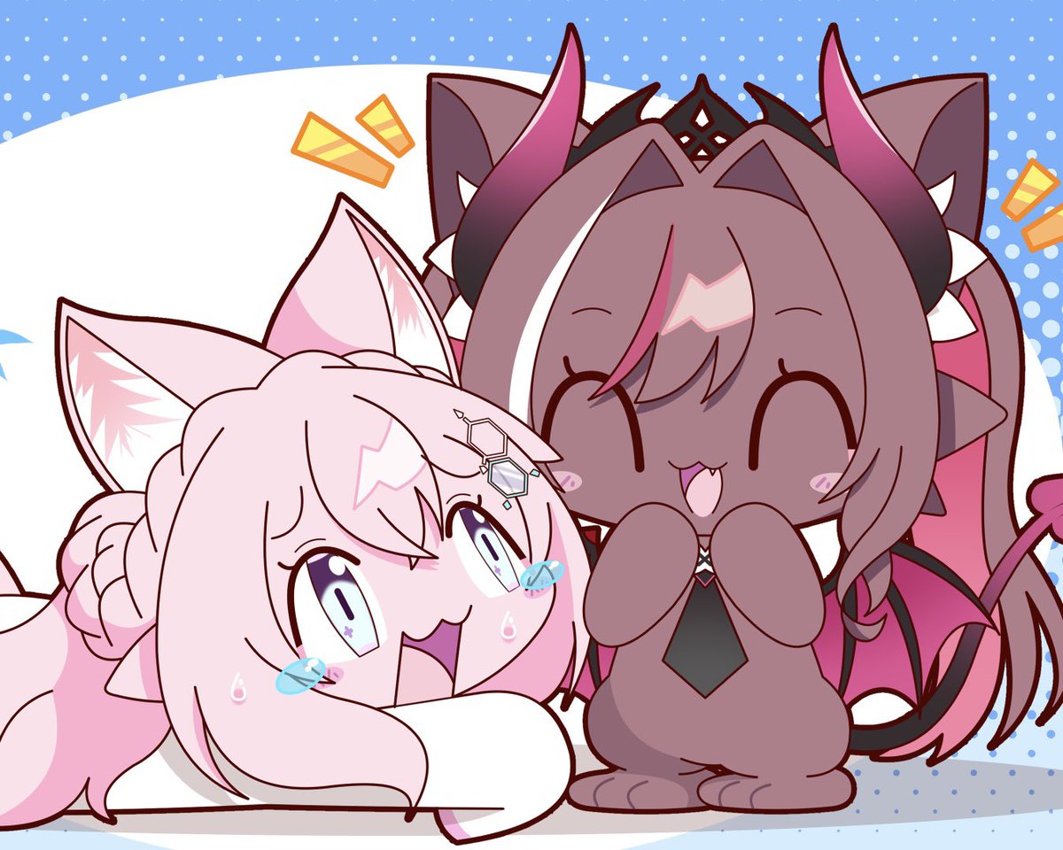 kuro1221_illu's tweet photo. 小悪魔とコヨーテ　#AZKiART　 #こよりすけっち https://t.co/TuNeWk2P34