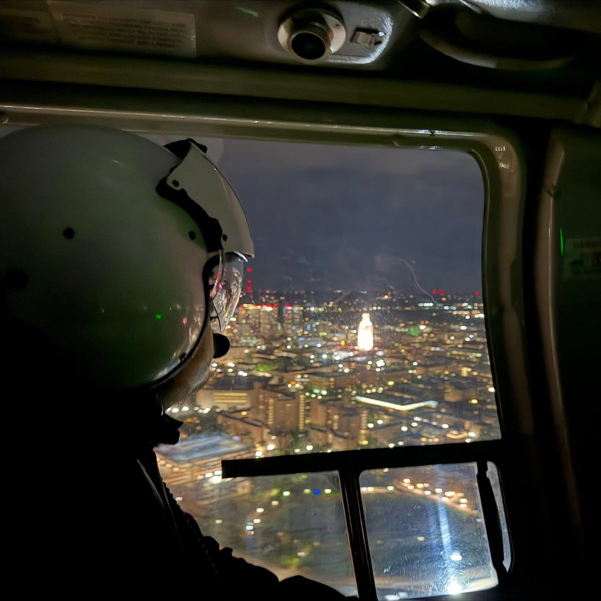 PHIAirMed's tweet photo. No nights off 🥽 

Night operations present unique challenges, which is why PHI Air Medical is proud to be the first company of our size to equip 100% of its aircraft with Night Vision Goggles — because emergencies don't stop when the sun goes down. https://t.co/kbQZsdRIvG