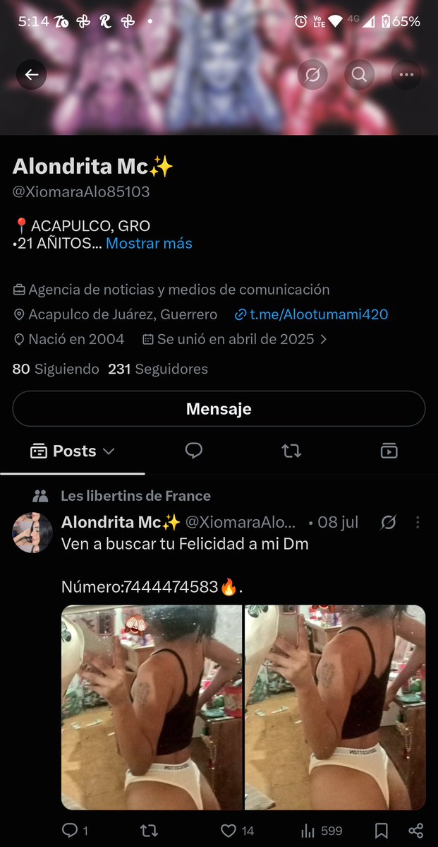 SlimLoloy's tweet photo. @Jesusgonza91175 Compa llegaste a contratar servicio de ella? https://t.co/16L1CI1nr4