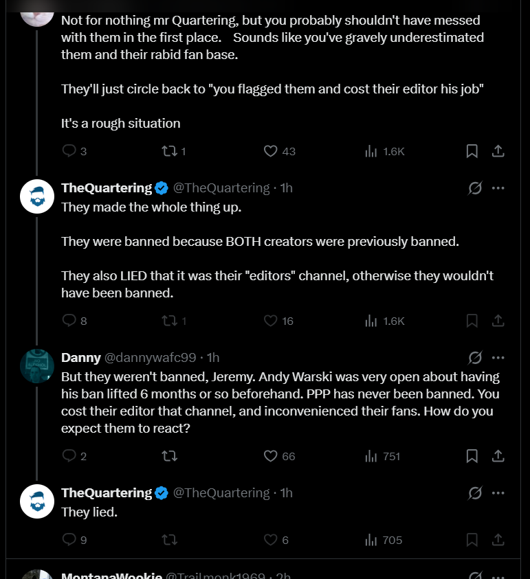 CANOPTIC0N's tweet photo. "The Hypocrisy of Hambly"

The Gaslighting: He accuses others of making things up to deflect from his own behavior.

The Erasure: He deleted his posts to create a fake, revisionist timeline where he is innocent.

The Conclusion: By refusing to stand by his own actions and actively erasing his track record, he has cemented his reputation as someone who is fundamentally untrustworthy.

This is a key argument he cannot face, because (diagnosis)
