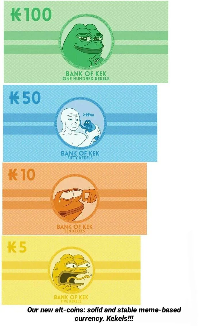 upsyndroms's tweet photo. so we're in PEPE meta but no one is talking about the official pepe currency called KEKELS? they're literally calling them "stable meme-based currency" ticker is $KKLS because that's what they're saying on reddit https://t.co/luscyDSWqC https://t.co/YgItBRpO3E