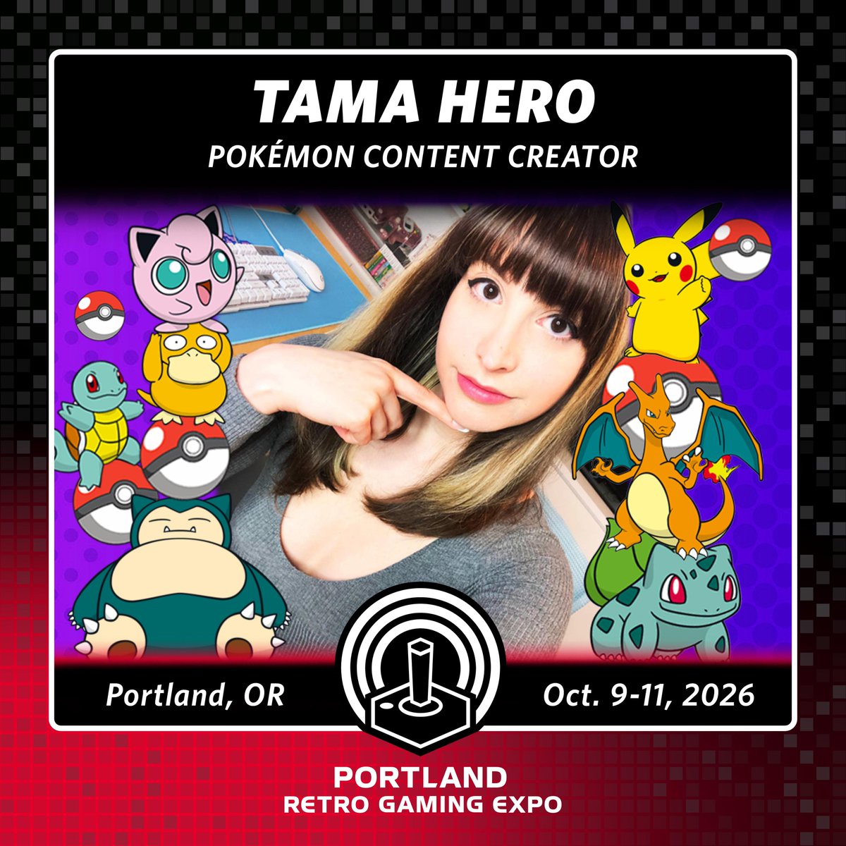 RetroGamingExpo's tweet photo. Tama Hero is a prominent video game content creator and commentator specializing in deep-dive essays analyzing the Pokémon RPGs! Meet her at PRGE where she joins our Pokémon Anniversary Party! Tickets at https://t.co/4YgNb0ukyP
#prge #prge2026 #pokemon https://t.co/KJumMh2rMT
