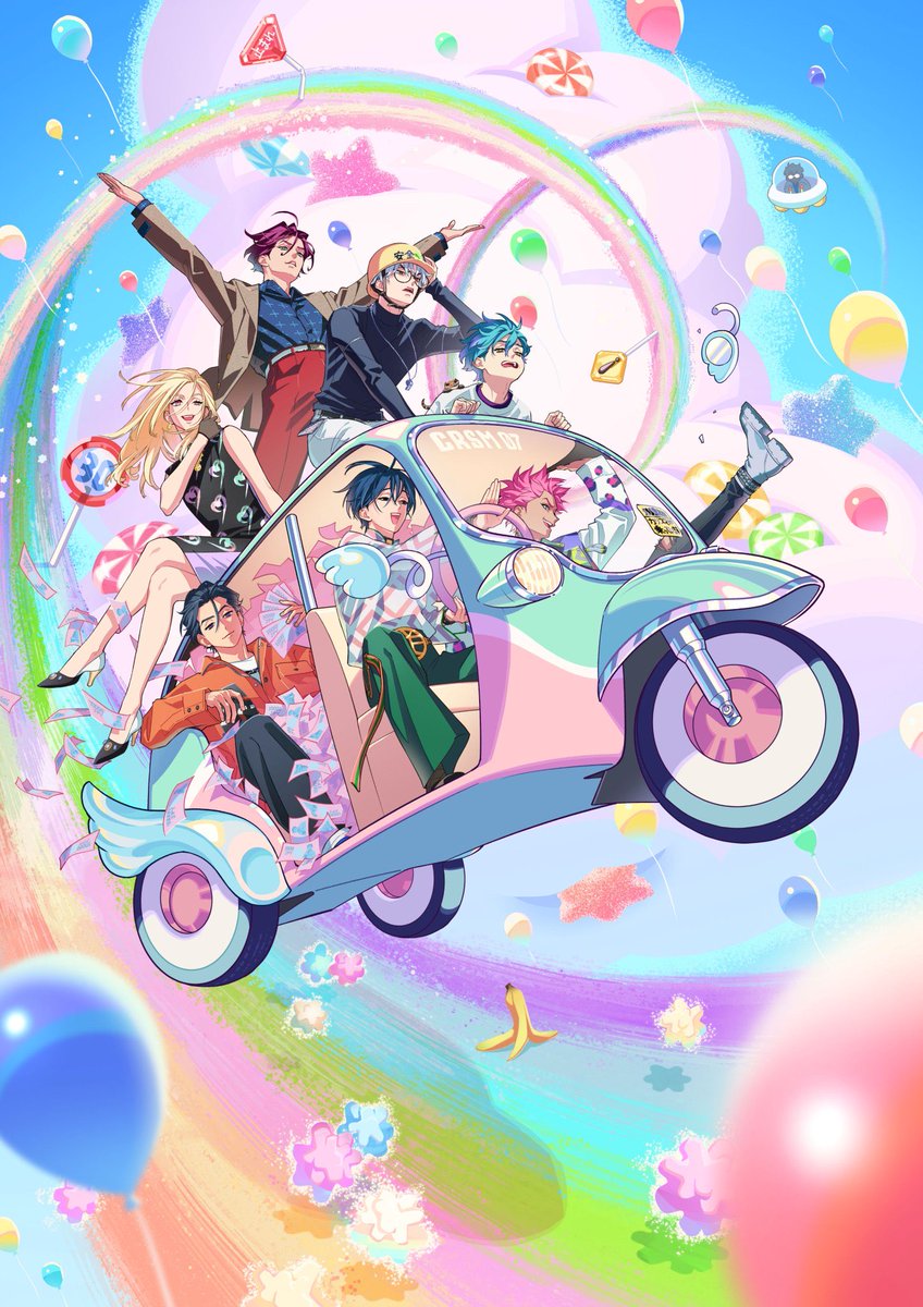 ebimoji3's tweet photo. カリスマ5周年記念イラストを描きました🌈☁️
ファンシードリーミーラブリーシュガーでかわいい感じです💞
よろしくお願いします！ https://t.co/hJUSx4qPGv