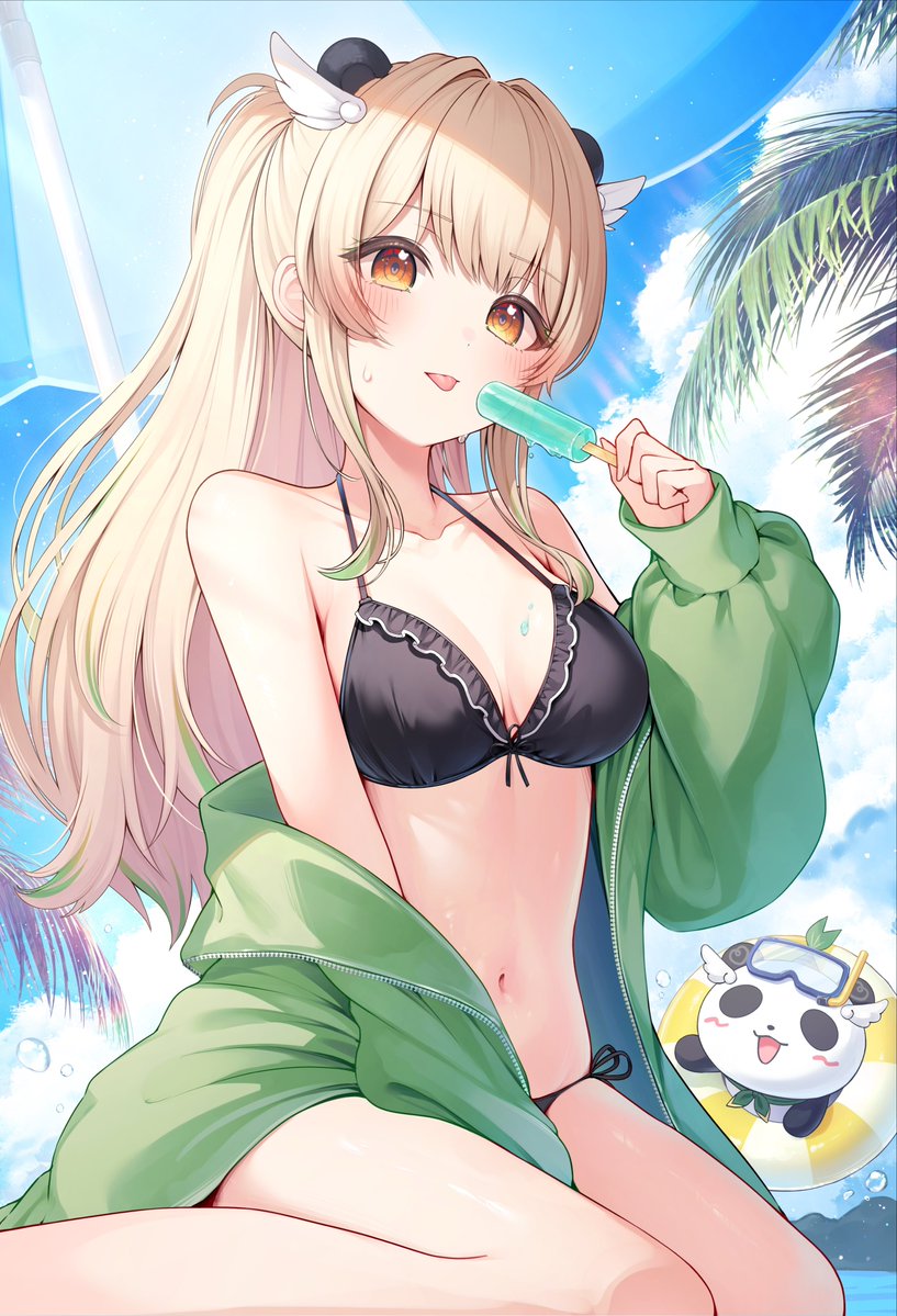 Amatsuna_Sasaha's tweet photo. おはよ~ 🛟 

アイスにする？シャーベットにする？
ｿﾚﾄﾓ…冷やしぱんだにする？？ https://t.co/loi6f3SXdw