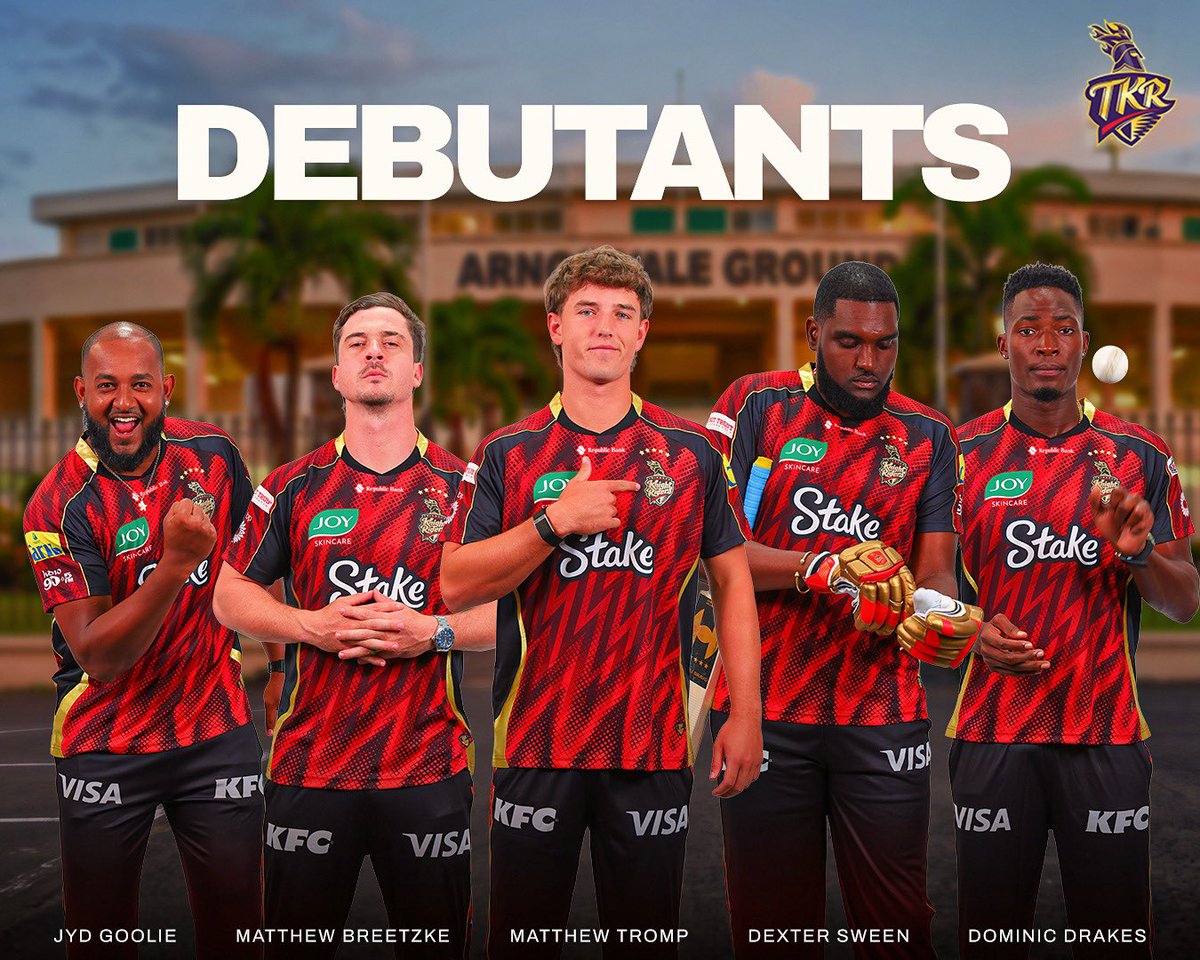 TKRiders's tweet photo. Ready to represent the Red &amp; Black tribe  ♥️🖤

Go well, boys 👍

#SKNPVTKR | #WeAreTKR | #TrinbagoKnightRiders | #CPL26 https://t.co/Ck3P6ktqCu