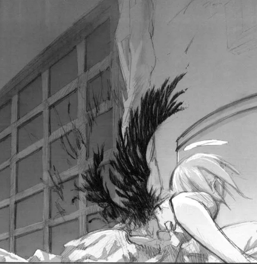 DesperaStatus's tweet photo. Rakka grows wings (manga vs anime) https://t.co/MloAljeIfn