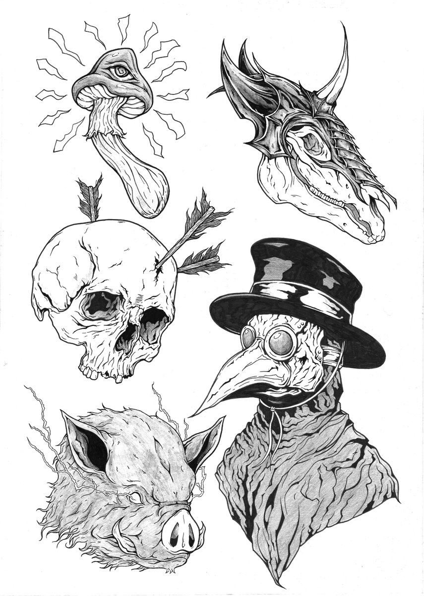 a1exsaltyeyes's tweet photo. So who's hiring me to design merch? (All these r hand drawn have a digital portfolio too) https://t.co/Z8HQVp3rll