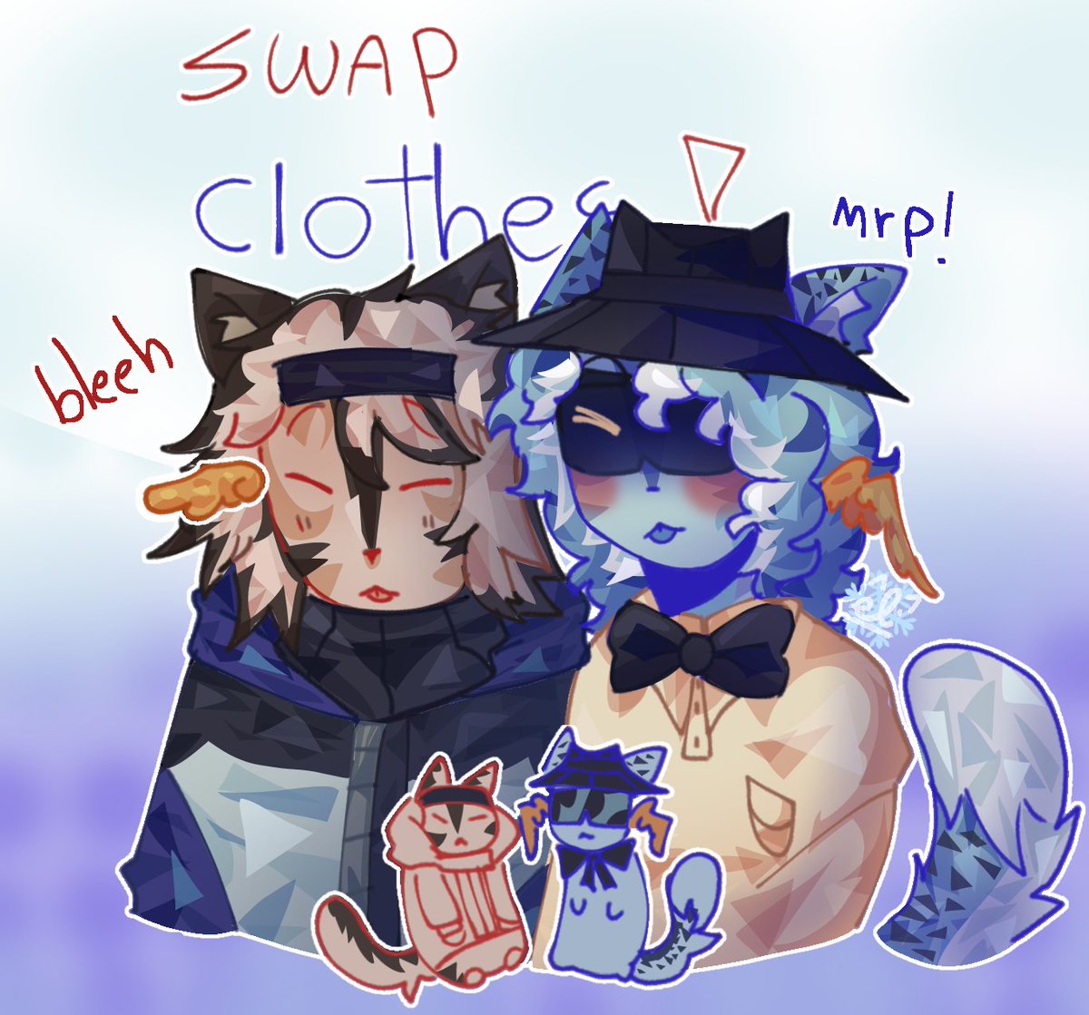 pawseli2's tweet photo. I love their duo ^_^)/ little miaus !!

#ymiaufanart #coldifanart ❄️ https://t.co/UF1ZacIrwq