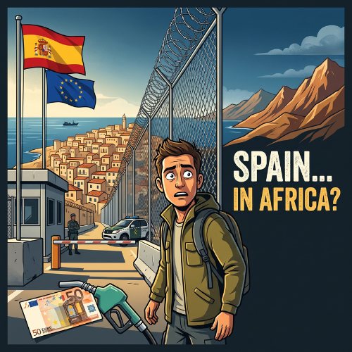 realcfh's tweet photo. 🧵 Ceuta: the Spanish city where you can't drive home (a thread)

1/
Imagine you live in Spain. You use euros. You pay Spanish taxes. But you can't drive to the rest of your country — because it's across a sea.

The only land you can drive into is Morocco. A different country.

Welcome to Ceuta: 84,000 Europeans living in Africa. 🧵