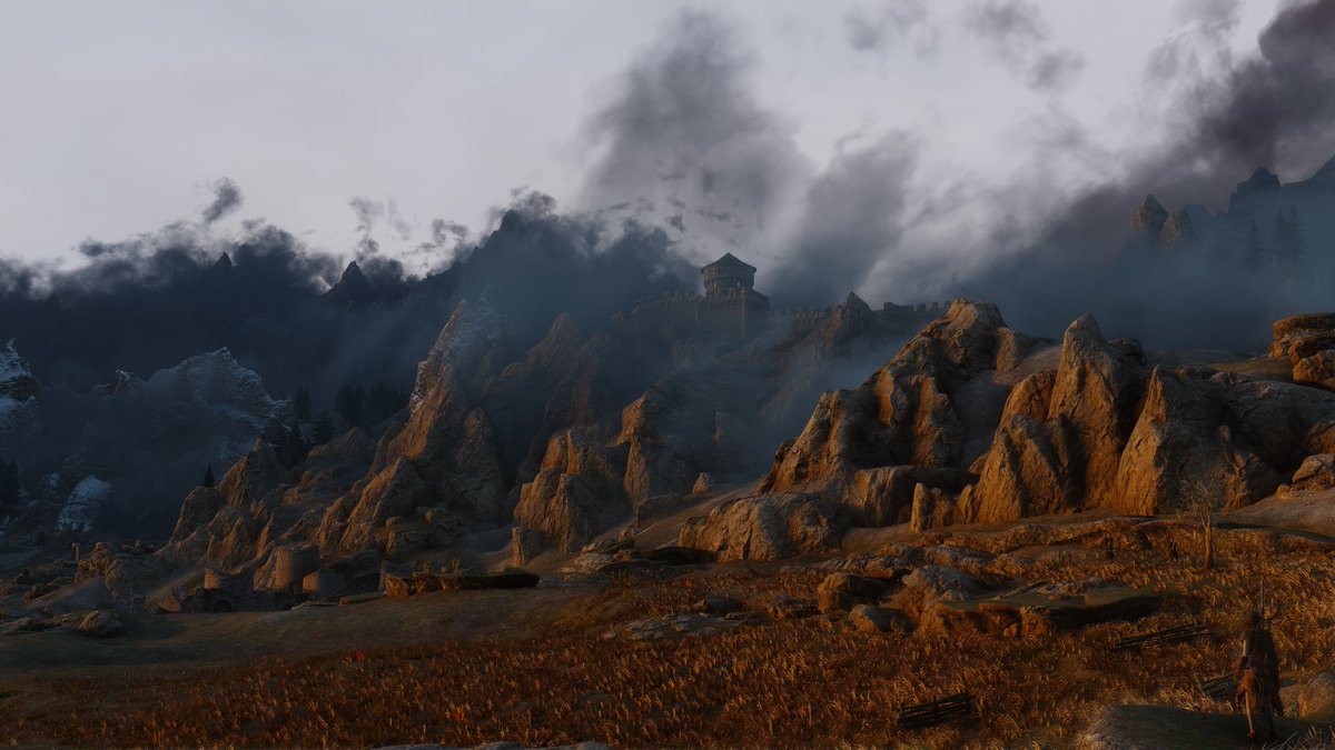 SynthPotato's tweet photo. I've recently been playing Skyrim with 4000+ mods in a 600GB package and it has been an amazing experience that is somehow more stable than vanilla Skyrim.

This is "LoreRim", A fascinating modpack that it aims to remake almost every single aspect of Skyrim under an entirely new gameplay philosophy, turning Skyrim into a modern action game. A lot of you have asked me about it since my 8K bread post and while I have only about 10 hours in this modpack so far, I can tell you that the amount of things LoreRim changes about Skyrim is nothing short of unbelieveable. 

The world of Skyrim is heavily changed, every city has far more detail. there are new buildings, new dungeons, new quests, new people and way more dialogue options with existing people. Even the roads themselves have been heavily redesigned to reflect each hold's asthetic, it is something you seriously need to play to understand. It still manages to feel like Skyrim but its a very different, way more dense Skyrim.

The first most obvious change you notice is the visuals. Obviously, at 600GB, you expect this mod pack to look insane and it does. I had to run this on the "Default" preset rather than the Ultra preset because it is one of the most demanding games you could possibly run, Skyrim was never built to look like this but LoreRim somehow makes it work. Every single texture looks amazing, every single person looks completely different, LoreRim keeps everything lore-friendly hence the name so don't expect super models in this modpack but there are amazing looking people. You probably have seen my 8K bread post earlier and the entire game has that quality, armor sets in particular look incredible. It really makes Skyrim look like a 2026 game while keeping the original intent of its aesthetic intact. 

Gameplay in LoreRim is something I've honestly barely scratched the surface of, so far. The modpack is built around a foundational mod called "Requiem", which makes Skyrim's world unlevelled, meaning the world no longer is scaled to you throughout the game and you absolutely will get destroyed if you try going into combat without assessing things and preparing in advance. You start off extremely weak and can barely kill skeevers, and then slowly work your way up from there. XP is given by completing quests and fighting enemies, not by using skills themselves like in Vanilla Skyrim. This is a huge change that also heavily effected how I play Skyrim at its core, I prioritized doing basic tasks like deliveries, sticking to roads, helping out locals in towns without venturing out until I levelled up enough and had enough coin to get decent gear and start tackling actual combat.

Speaking of combat, it is entirely different. There is a stances system, lock-on, parrying, dodging, and completely different animations. I have been doing a stealth archer build (yeah i know lmao) and its somehow been the most fun I've had doing stealth in Skyrim maybe ever, because there is just so much more depth to each encounter and how I balance archery with the new enemy AI that takes cover or rushes bow users. There is a heavy focus on builds and replays are heavily incentivized to experiment with different builds and ideas, you cannot be a jack of all trades anymore.

Now the biggest issue with this modpack is that you do need quite a beefy PC, I have been playing this at 4K 40-60FPS on a 9070XT with a Ryzen 3600 and 16GB of DDR4 ram which is far from the ideal specs at this resolution but it works well enough for me that I can stick with it and enjoy the game. the 600GB storage requirement is insane, however you can delete the 250GB download folder once its finished installing, bringing it down to 350GB to keep on an M.2 SSD as recommended by the author. Because this is a heavily curated mod list with a ton of work put into it by the author for stability and patching, I have only experienced 1 crash so far, which is genuinely more stable than a base vanilla Skyrim for me. 

I will have a lot more to say about this modpack as I continue playing it and I may even have some insights from the author himself soon in future posts so stay tuned! If you wanna download it, I highly recommend looking up a tutorial on YouTube. It is basically a one click download and install.