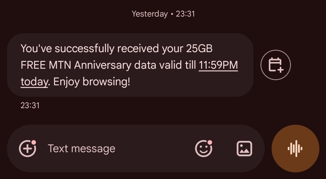 _NathanJJ's tweet photo. Look at the time they released my so-called 25GB, 11:31 PM to expire at 11:59.

That's I should use it within 28min 🤌🏾 meanwhile the network was so terrible that even my normal calls were affected, not to talk more of the internet.

They know exactly what they did. https://t.co/Ml5H55865q