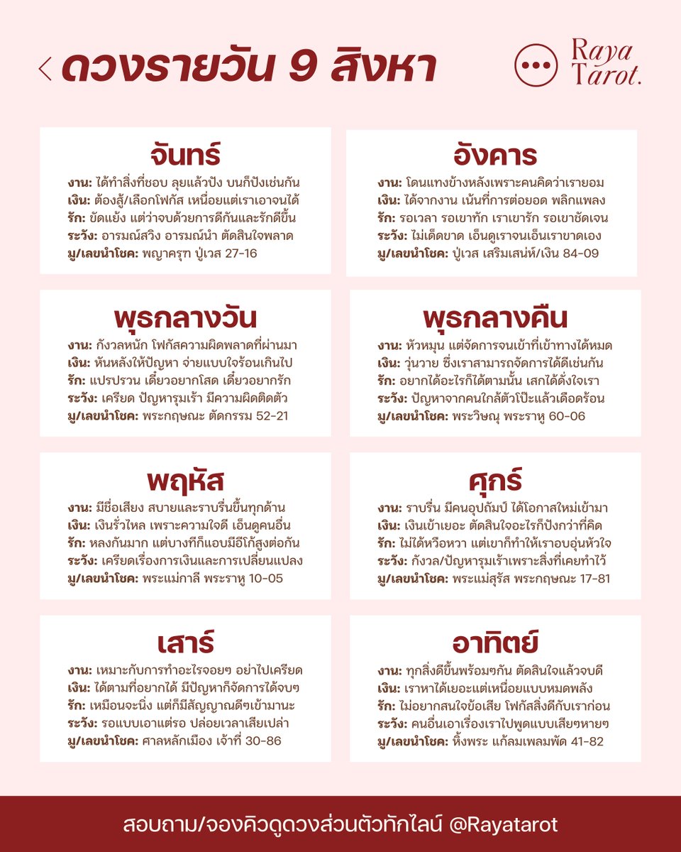 rayatarot's tweet photo. สวัสดีวันอาทิตย์ ขอให้เป็นวันที่แค่คิดก็ปัง 🌞 #DailyRayaTarot #RayaTarot https://t.co/2woXa0th3G