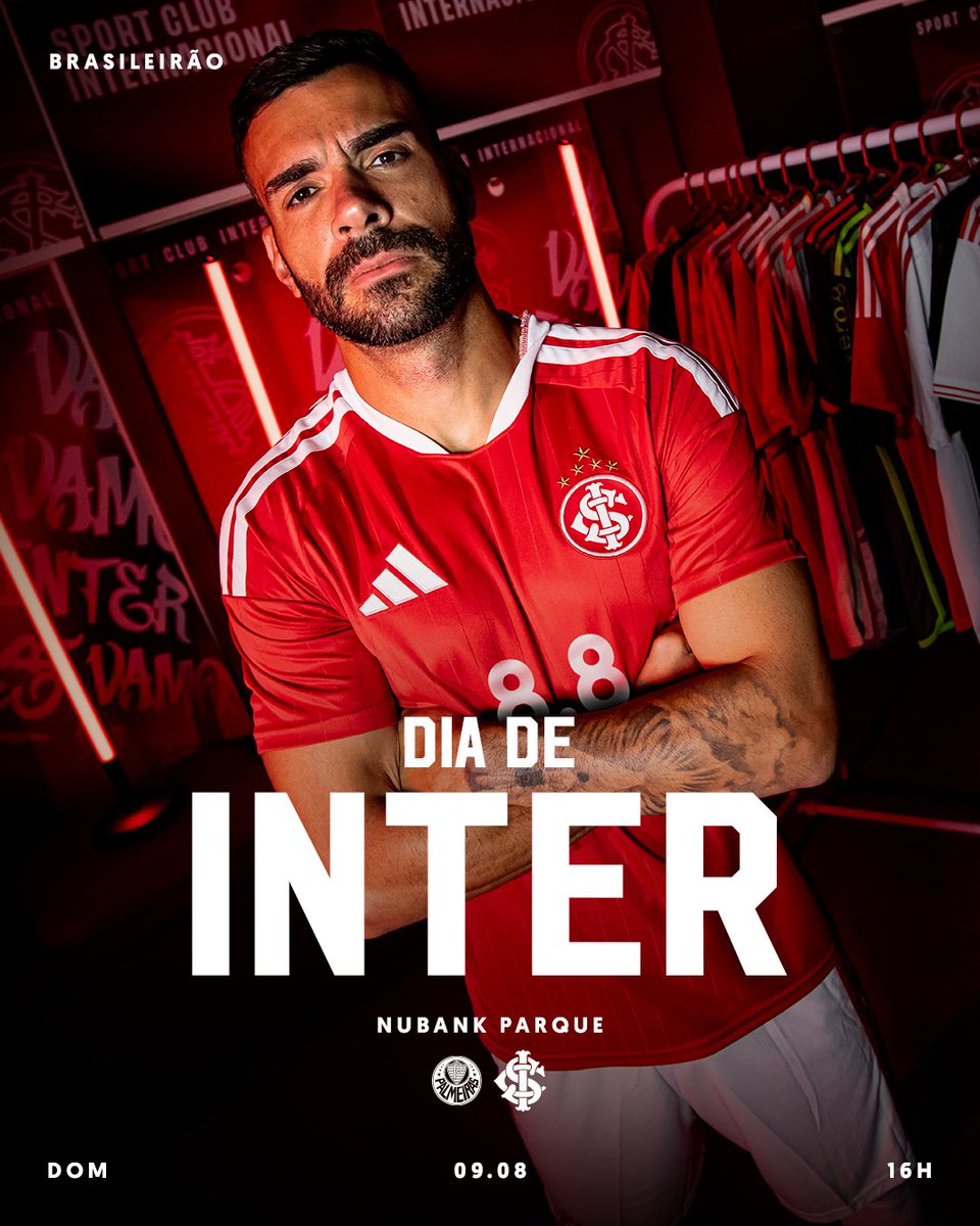SCInternacional's tweet photo. 𝗗𝗜𝗔 𝗗𝗘 𝗜𝗡𝗧𝗘𝗘𝗘𝗘𝗘𝗘𝗘𝗘𝗘𝗘𝗘𝗘𝗘𝗘𝗘𝗘𝗘𝗥! ❤️🤍

É dia de entrar em campo pelo Brasileirão! 🇦🇹 O Colorado encara o Palmeiras, pela 22ª rodada da competição, neste domingo, às 16h, na Nubank Arena.

💪 𝗩𝗔𝗠𝗢𝗦, 𝗜𝗡𝗧𝗘𝗥! 🔥🇦🇹

#DiaDeInter https://t.co/A4a8AT8Cy7