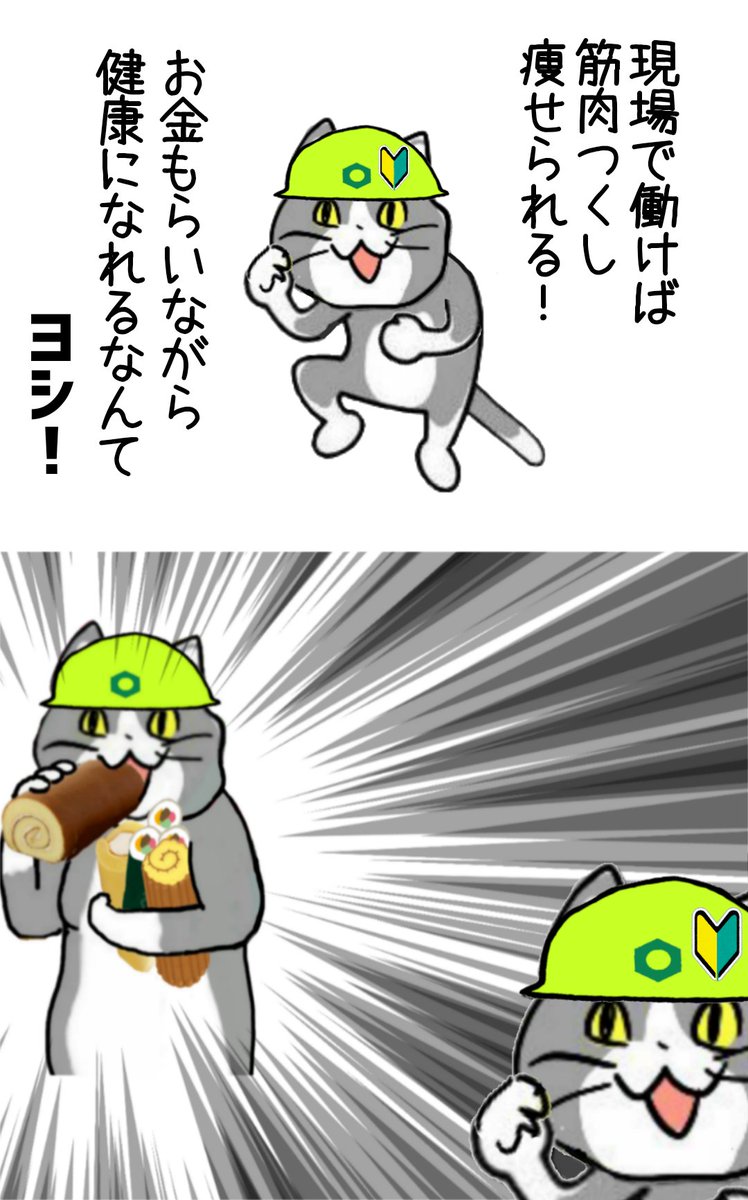 karaage_rutsubo's tweet photo. 現場で働けば痩せられる。そう思っていた時期が(略) #現場猫 https://t.co/fWloKCDiEO