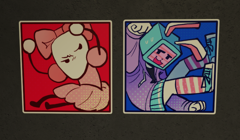 Marsipanicked's tweet photo. also made some stickers for the new sticker packs, i like this pair in particular! who trapped them?! (it was me)
#regretevator https://t.co/4ftlJOcrg0