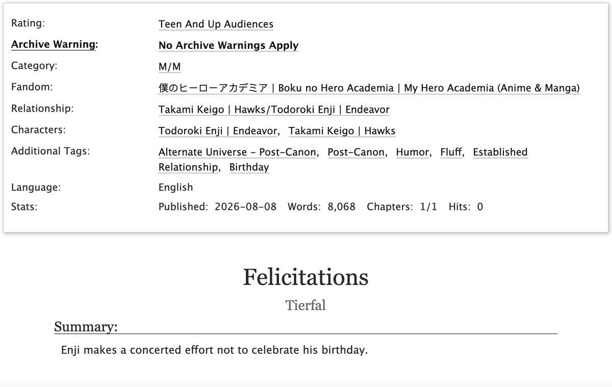 tierfal's tweet photo. Sliding in some #EndHawks fluff for Enji's birthday (with seven whole hours to spare in my time zone 😂)!

❤️‍🔥 HAPPY BIRTHDAY, BABY ❤️‍🔥

https://t.co/bep8wkrDoU https://t.co/mjgGJho7uw