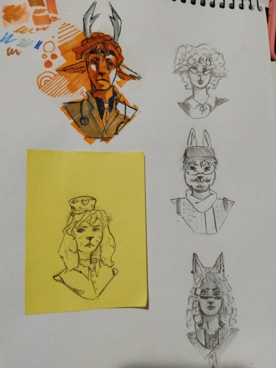 MayMisey's tweet photo. Quick sketch animal hospital characters + new secretary skin https://t.co/FnidF8j91o