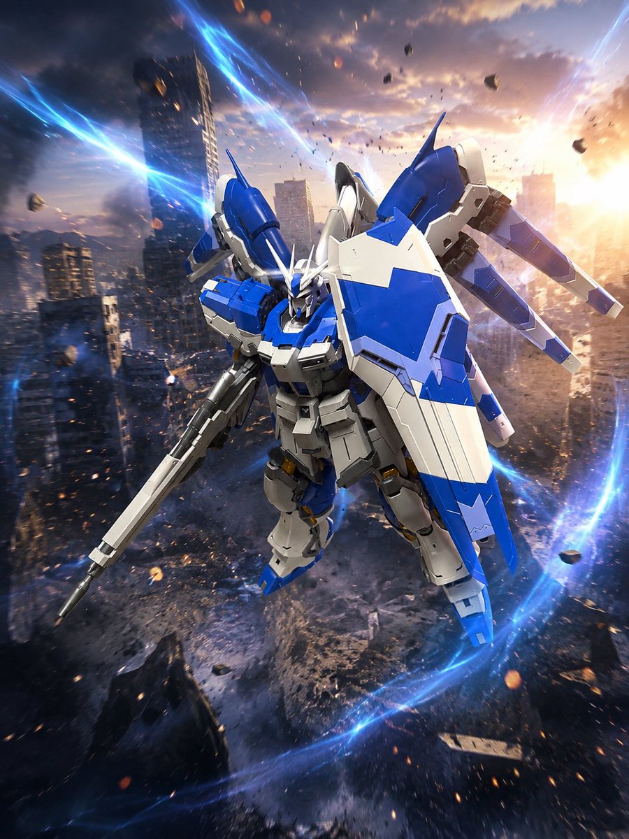 stage2310's tweet photo. 昨日完成したHi-νガンダム🔥
せっかくなので戦場に出撃させてみた😎

背景が変わるだけで一気に雰囲気出る✨
やっぱHi-νカッコいい！

#ガンプラ #Hiνガンダム #ガンダム #ガンプラ好きと繋がりたい https://t.co/7185mutjBh