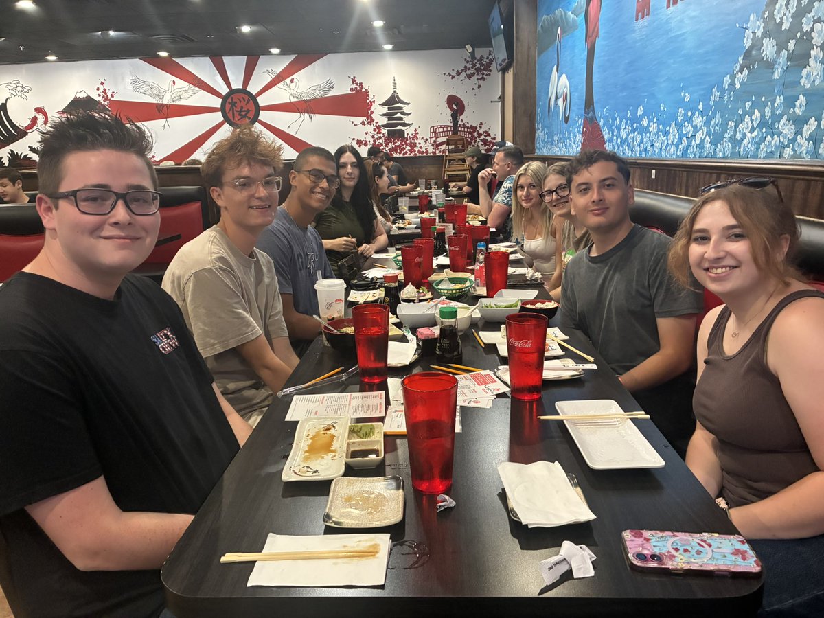 Ch4rj7's tweet photo. We had so much fun getting sushi as a chapter! After we finished, we went to Target and Costco to purchase supplies for checking voter status. We are SOOO excited to start this semester strong, recruit new @tpusastudents, and save America!!! 🇺🇸🎉 https://t.co/Xxp3QLpyjp