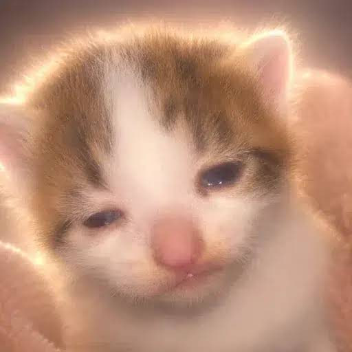 Giggly23SOL's tweet photo. I found the IRL sadcat 

This kitten pulled 12.3M views on TikTok, and somehow we’re still chasing ai generated cat slop. 

Such a simple and cute meme that we can get behind on international cat day! https://t.co/tmGdlPErhU