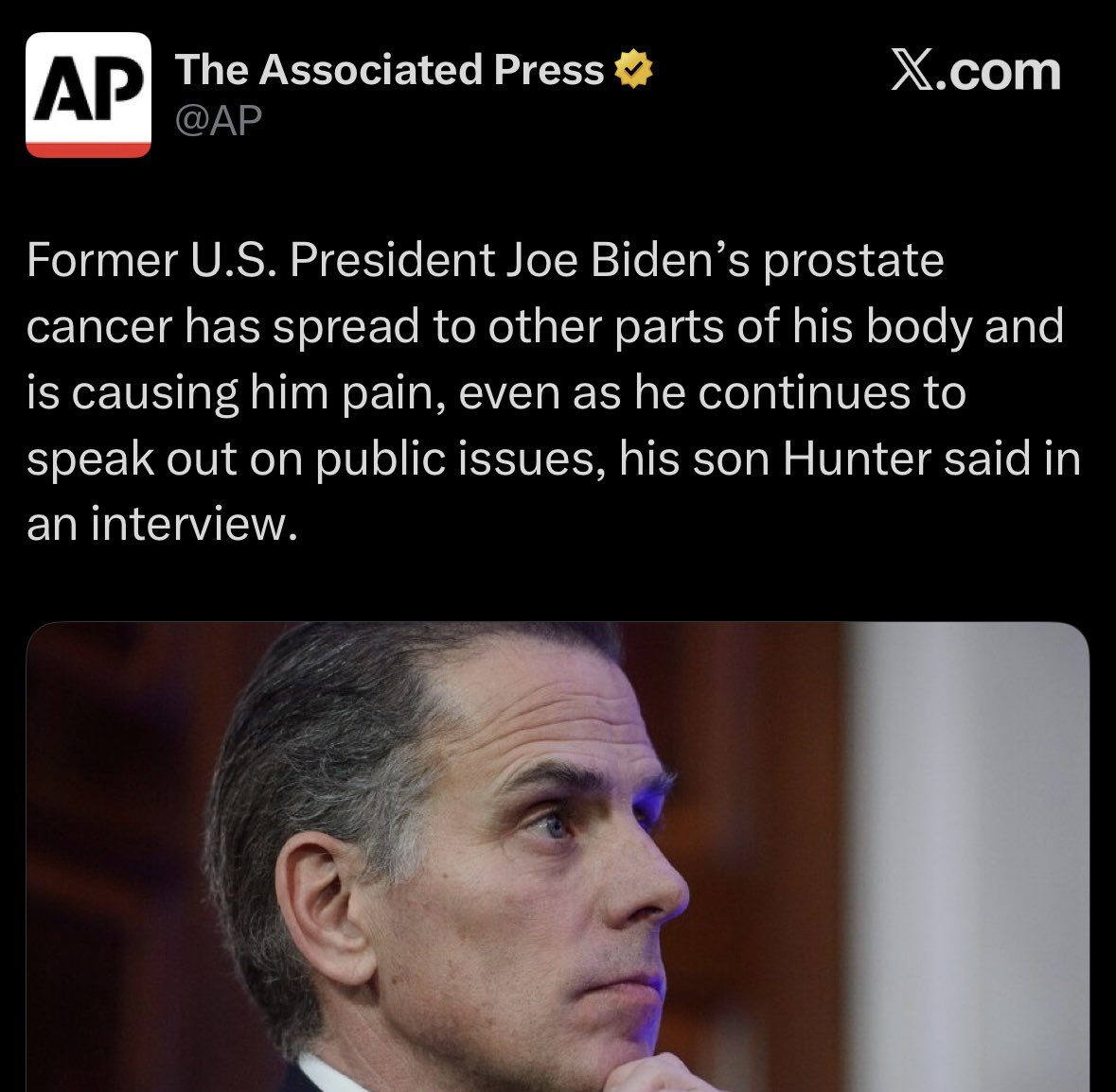 PushDemsLeft's tweet photo. Biden should be dying in The Hague, not in his mansion with the healthcare he spent his life blocking our right to have. https://t.co/d67IMJYaQy