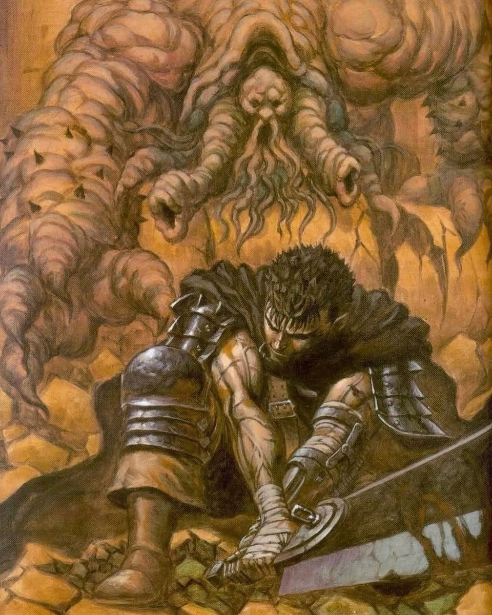 retro_anime's tweet photo. Berserk artwork by Kentaro Miura https://t.co/3xuszClPTx
