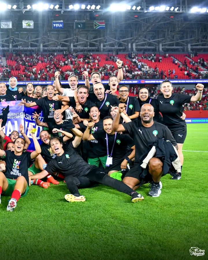 PerFArena's tweet photo. 🚨🇲🇦 MOROCCO ARE THROUGH TO THE WAFCON SEMI-FINALS!

Morocco defeated 🇿🇦 South Africa 2-1 in a thrilling quarter-final clash to secure their place in the final four of the 2026 Women’s Africa Cup of Nations. 🏆

The victory also sees Morocco book their ticket to the 2027 FIFA Wom https://t.co/DF2yZa8tKB