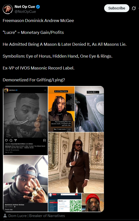 Soldiereeb's tweet photo. @dom_lucre SNEAKO told no lies.
You were in fact suspended in 2023 for breaking platform rules regarding child exploitation material.
You were demonetized for all of the content you steal and FAKE NEWS you post.
You previously admitted to being a free mason. https://t.co/PqRxor6MHT