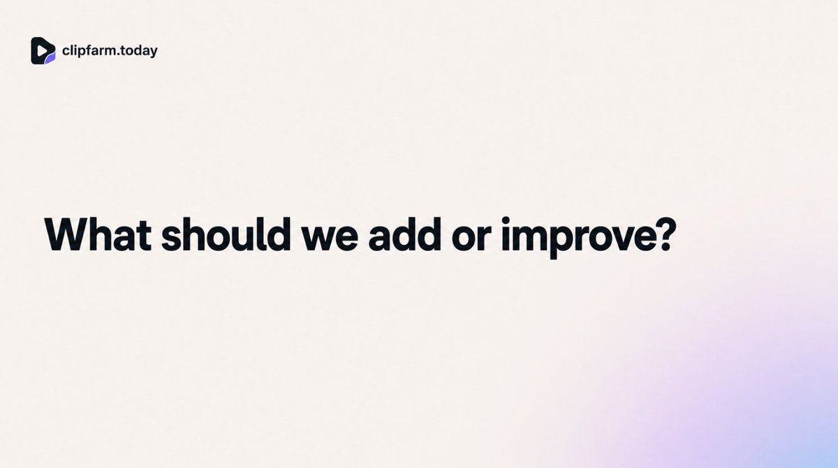 clipfarmtoday's tweet photo. We’d love to hear from the community.

What should we add? What could we make better? What would you like to see next?

Drop your thoughts below we’re building https://t.co/kBesN00FqZ with you.👇 https://t.co/VxPGVpEWsk