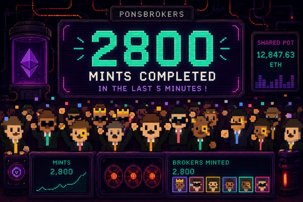 PonsBrokers's tweet photo. More than 2800 mints completed in the last 5 minutes ! https://t.co/2h74fm4TJO
