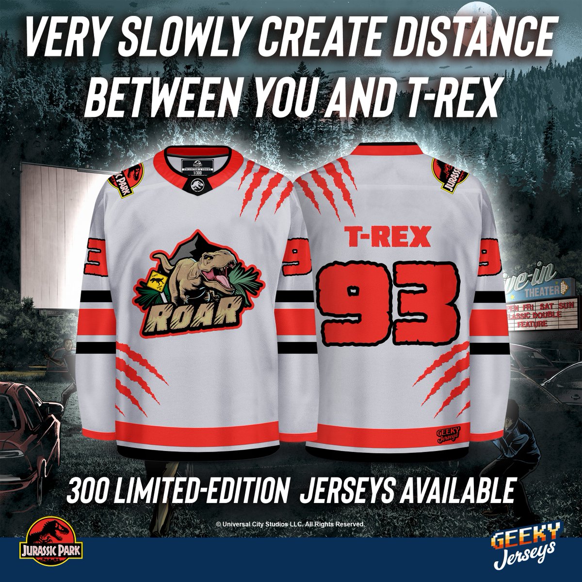 GeekyJerseys's tweet photo. 💲BIGGEST CLEARANCE SALE EVER💲
Save up to $100 on some of our most popular #nbcuniversal jerseys. 2 days ONLY!
#jurassicpark #jurassicworld #backtothefuture #hockeylife https://t.co/Fgf7KGqMG9