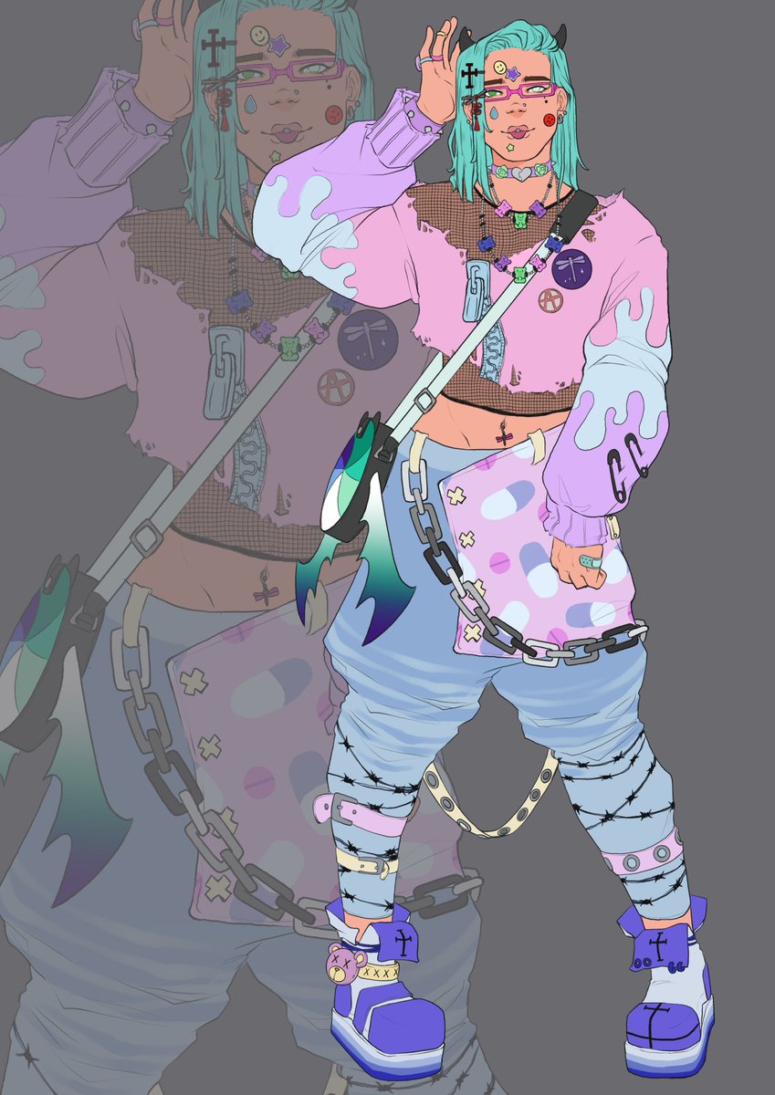Bloodstarr96's tweet photo. Trying out some new pens I found with my baby Abel ❤️ #digitalart #originalcharacter #decora #decorafashion https://t.co/RR87d3lzxK