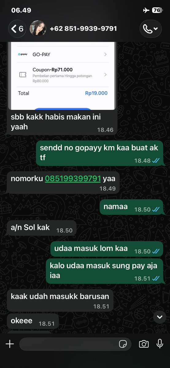 _jujuubuN's tweet photo. hati2dgn no +62 85199399791(A/N sol ) NIPU! jjur inima yg ketipu gwah mlu sbgai SELLER ke cust freelance jir, dkasi freelance baik hati &amp; lu ga hrs pay dluan si dongo Abis gwah pay mlh diblok, tlol pdhl stlh lu ngerjain task nya lu bkl dpet lebi dr yg gwahj pay yg diawal #penipu https://t.co/lJEHq9b84b