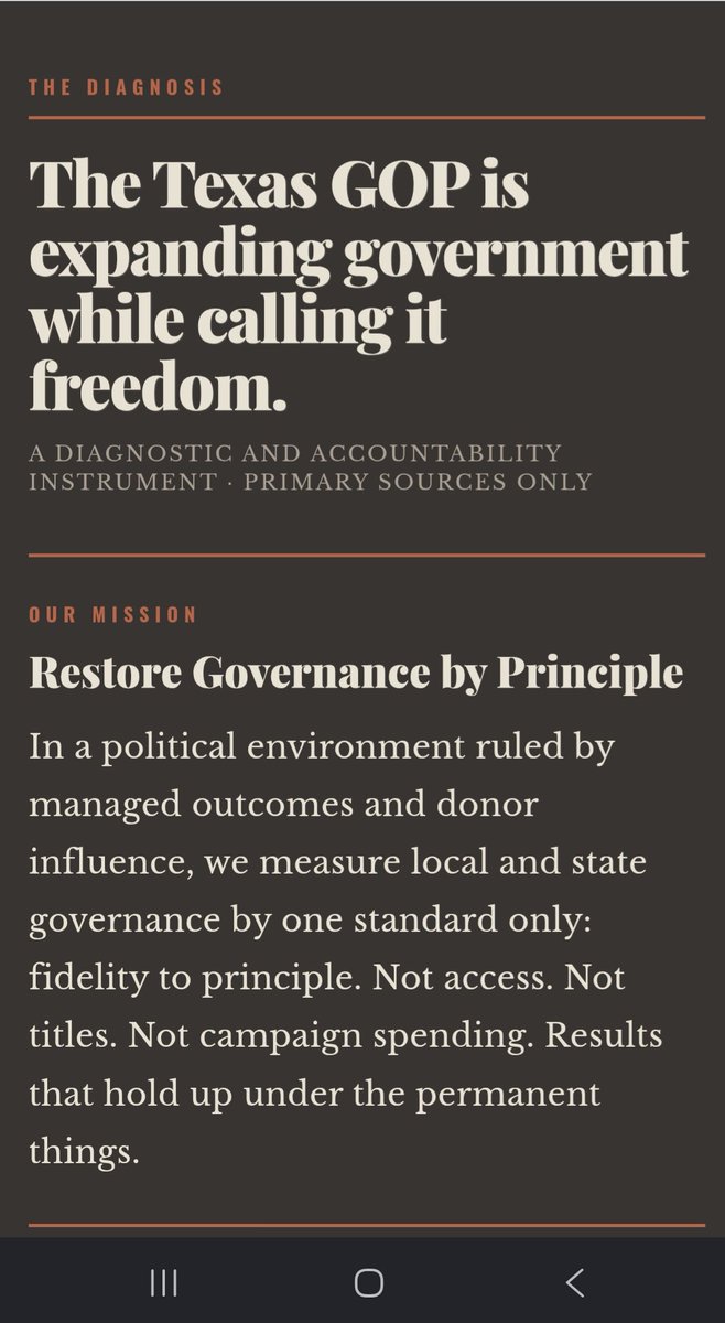 LightKeepMedia's tweet photo. Texas GOP is expanding government while calling it freedom.
We’re measuring it against — the permanent things. Not access. Not donors. Not titles.
Three pillars.
This is the diagnostic. Call the bullshit.  Call Bullshit TX https://t.co/ngDA48EJms https://t.co/A73ogEaSw3