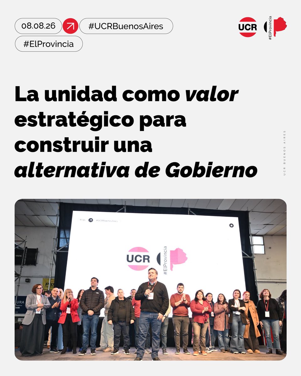 UCRBuenosAires's tweet photo. Hoy culmina la primera etapa de normalización institucional y comienza un nuevo desafío: transformar la unidad en una herramienta política.

Es tiempo de fortalecer al radicalismo, recuperar su protagonismo y construir juntos una Provincia mejor.

#ElRadicalismoEnMarcha https://t.co/Yb0KsUOlBV
