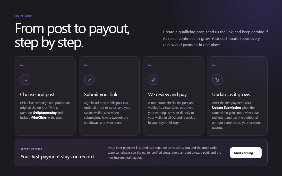 clipfarmtoday's tweet photo. We just pushed another update to make it even easier to see how everything works.

We want the entire process to be as simple and seamless as possible for everyone!

https://t.co/VAxYqKkfWM https://t.co/OiVbwkB2jY